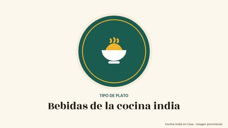 Bebidas: imagen provisional con el cuenco del logo de Cocina India en Casa